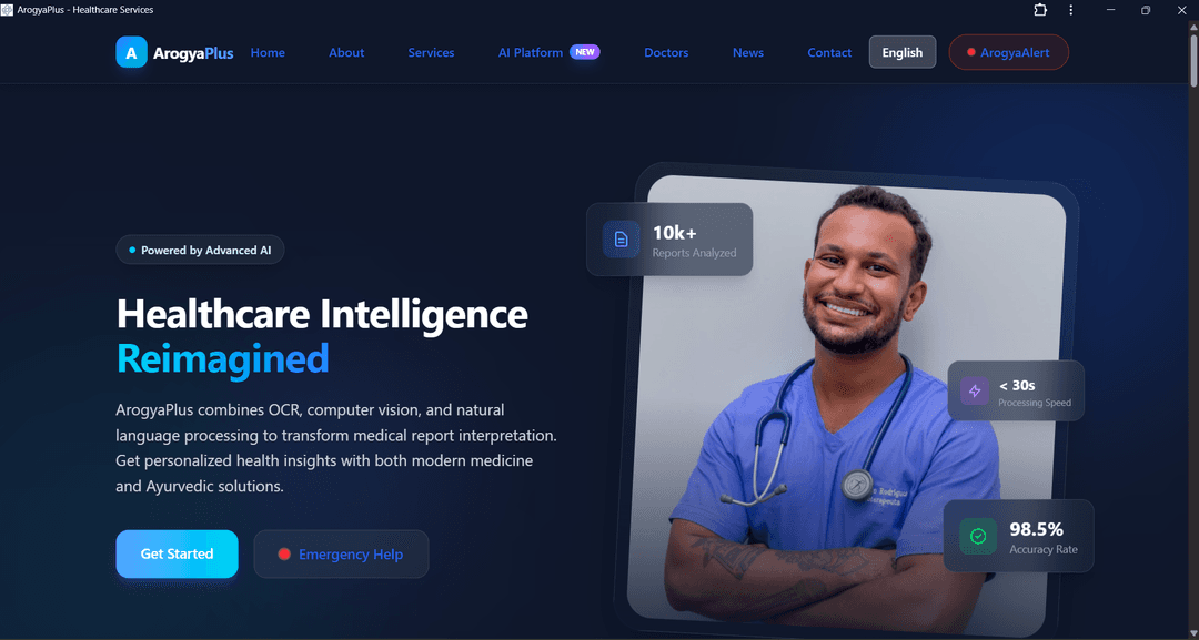 ArogyaPlus project screenshot